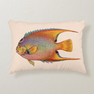 queen angelfish print decorative cushion