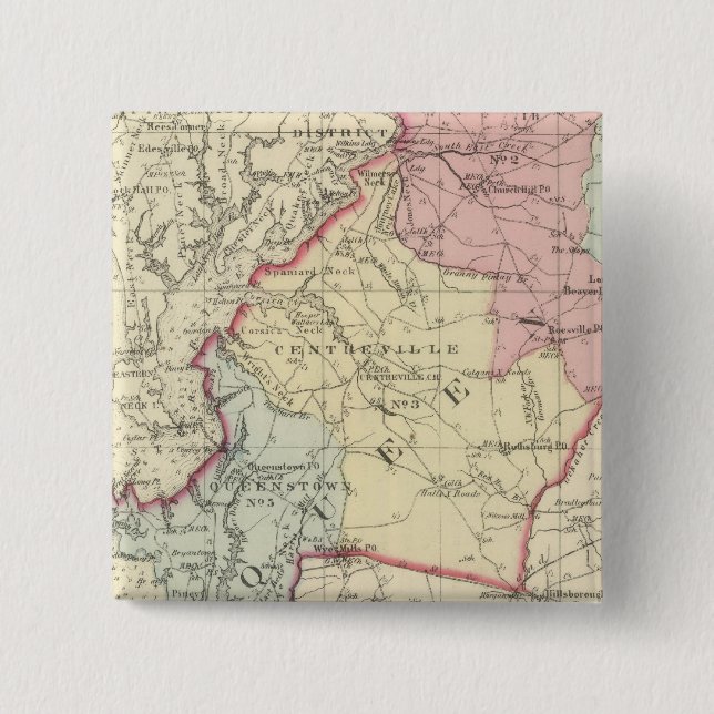 Queen Anne 15 Cm Square Badge (Front)