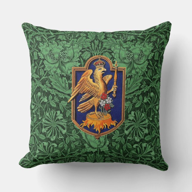 Queen Anne Boleyn Royal Falcon Badge Cushion (Front)
