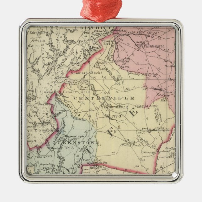 Queen Anne Metal Ornament (Front)