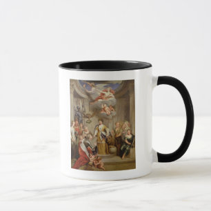 Queen Anne presenting plans of Blenheim military Mug