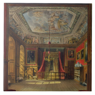 Queen Anne's Bed, Windsor Castle, from 'Royal Resi Ceramic Tile