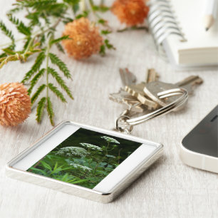 Queen Anne's La ce Wildflower - Daucus carota Key Ring