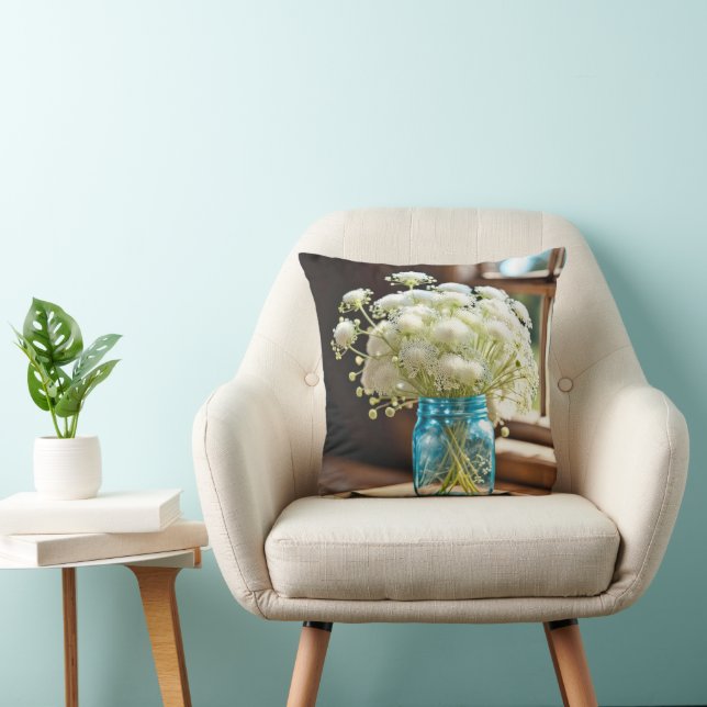 Queen Anne's Lace Bouquet  Cushion (Chair)