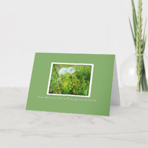 Queen Anne's Lace & Cow Parsnip Card on Green