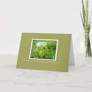 Queen Anne's Lace & Cow Parsnip on Green/Brown Card