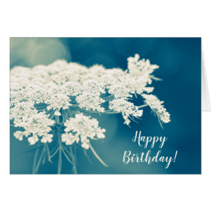 Queen Anne's Lace Custom Happy Birthday Card