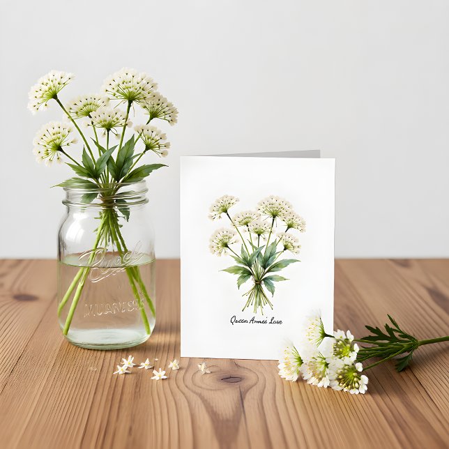 Queen Anne's Lace Floral Blank Note Card (Creator Uploaded)