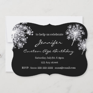 Queen Anne's Lace Garden Flower Birthday Party Invitation