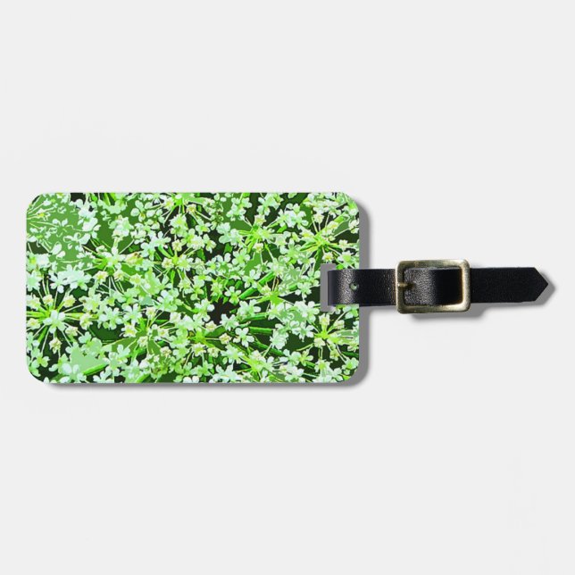 Queen Annes Lace Luggage Tag (Front Horizontal)