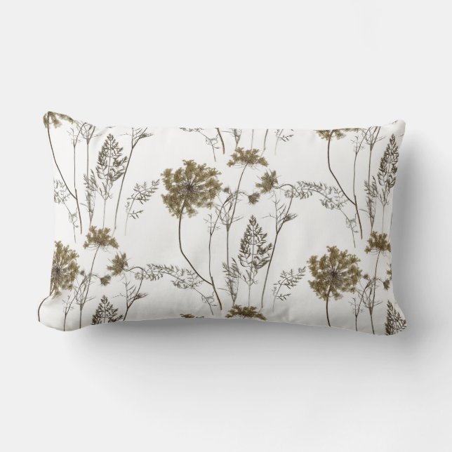 Queen Anne's Lace on a Lumbar Pillow (Front)