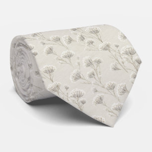 Queen Anne's Lace Personalised Wedding Tie