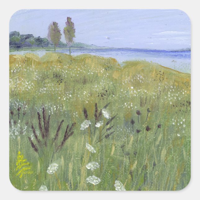 Queen Anne's Lace Square Sticker (Front)