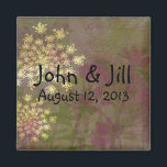 Queen Anne's Lace Wedding Favor Magnet<br><div class="desc">This Queen Anne's Lace Wedding Favor Magnet features my digital art layering of flowers and plants and is perfect for Country or Garden Weddings.</div>