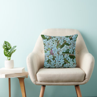 Queen Anne's Lace White Flowers Cushion