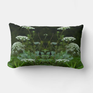 Queen Anne's Lace Wildflower in Summer Lumbar Cushion