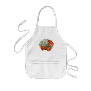 Queen Anne's Lace with Orange Flowers Kids Apron