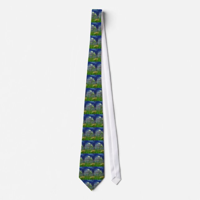 Queen Ann's lace blue lake Tie (Front)