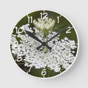 Queen Ann's Lace Round Clock