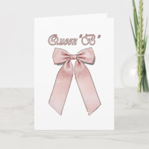 Queen B - Pink chic bows Card