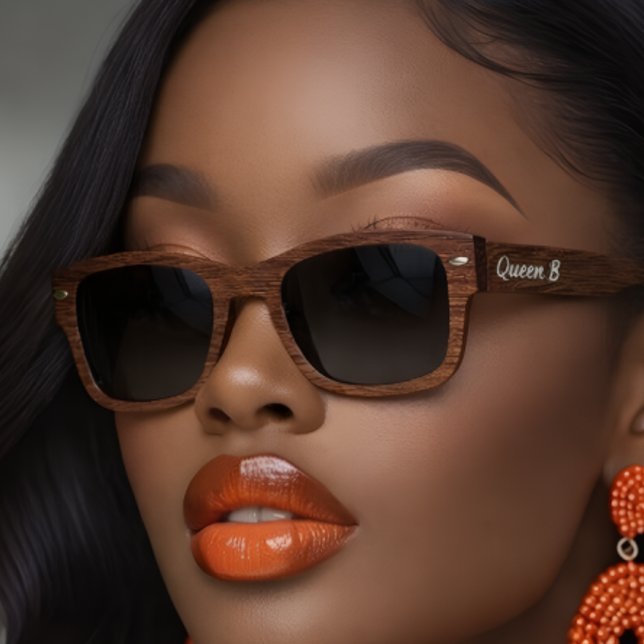 Queen B Wooden Sunglasses – 2026 Personalized  (Creator Uploaded)