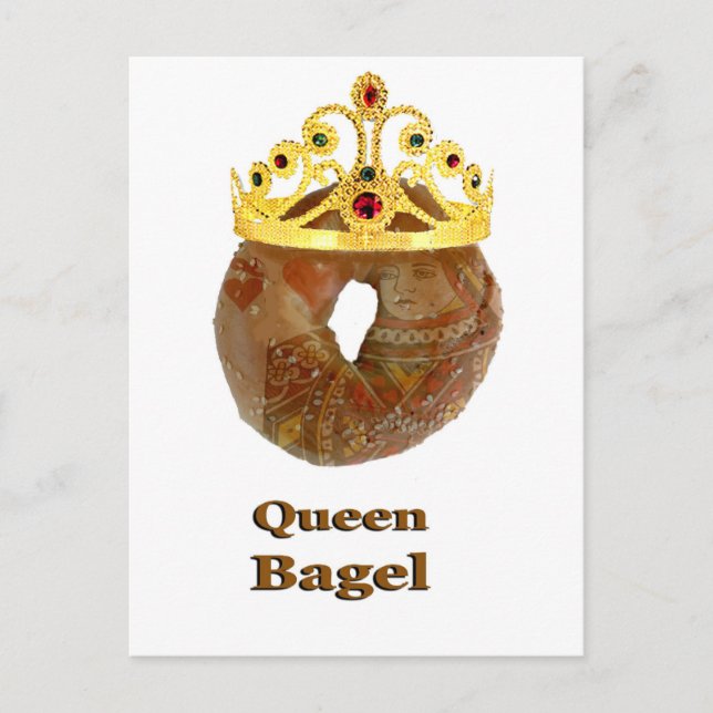 Queen Bagel Postcard (Front)