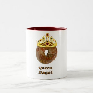 Queen Bagel Two-Tone Coffee Mug