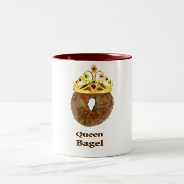 Queen Bagel Two-Tone Coffee Mug (Center)