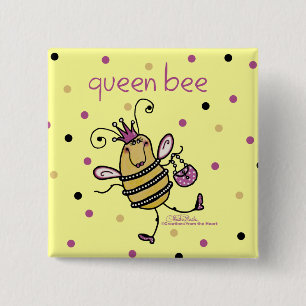 Queen Bee 15 Cm Square Badge