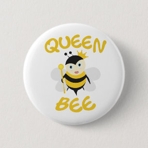 Queen Bee 6 Cm Round Badge