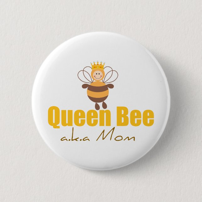 Queen Bee 6 Cm Round Badge (Front)