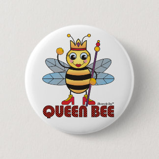 Queen Bee 6 Cm Round Badge