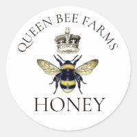 Queen Bee And Regal Crown Honey Labels