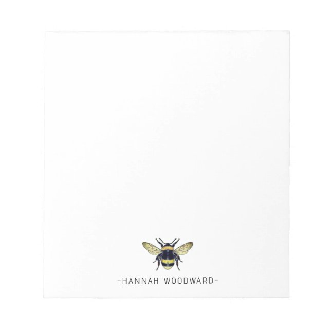 Queen Bee Apiary Personalised  Notepad (Front)