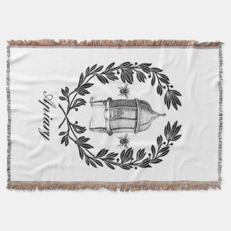 Queen Bee Apiary Theme Throw Blanket