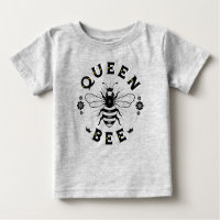 Queen Bee Baby Top T-shirt / Grey