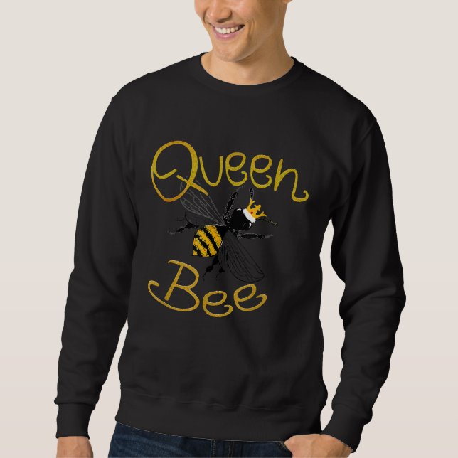 Queen Bee  Beehive Crown Beekeeper Sweatshirt (Front)