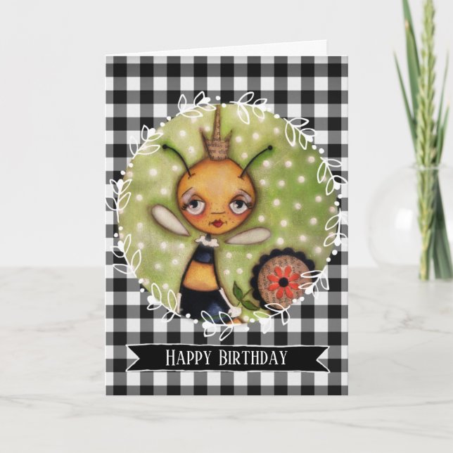 Queen Bee - Birthday Card (Front)
