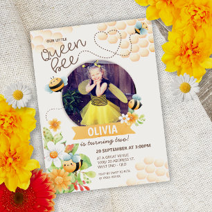 Queen Bee Birthday Invitation