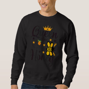 Queen Bee Black Girl Magic Melanin Women Afro Amer Sweatshirt
