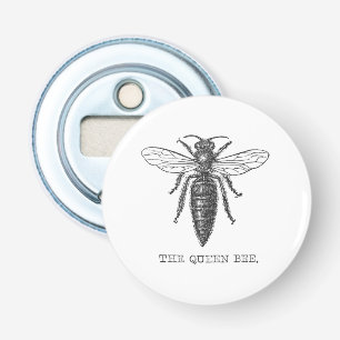 Queen Bee Bug Insect Antique Illustration Bottle Opener