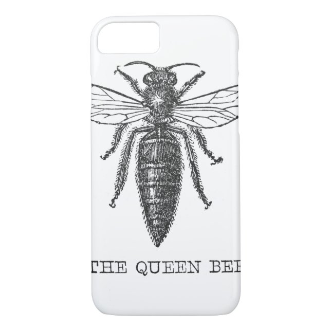 Queen Bee Bug Insect Antique Illustration Case-Mate iPhone Case (Back)