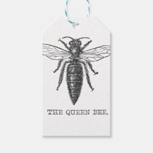 Queen Bee Bug Insect Antique Illustration Gift Tags