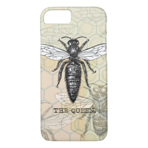 Queen Bee Bug Insect Bees Illustration iPhone 8/7 Case