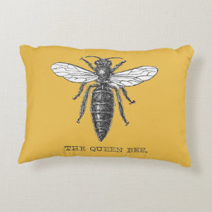 Queen Bee Bug Insect Bees Illustration Decorative Cushion