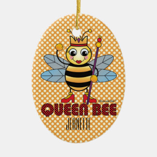 Queen Bee Ceramic Ornament