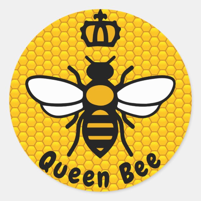 Queen Bee Classic Round Sticker (Front)