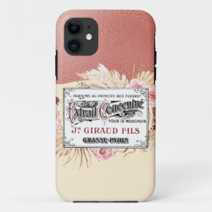 Queen Bee Crown French Antique Rose Gold Pink Foil Case-Mate iPhone Case