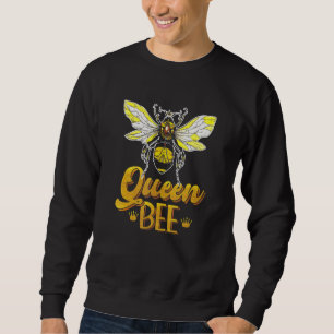 Queen Bee Crown Honey Bee Hive Beekeeping Sweatshirt