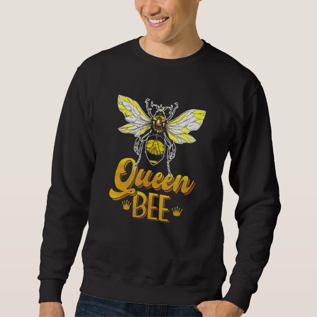 Queen Bee Crown Honey Bee Hive Beekeeping Sweatshirt (Front)